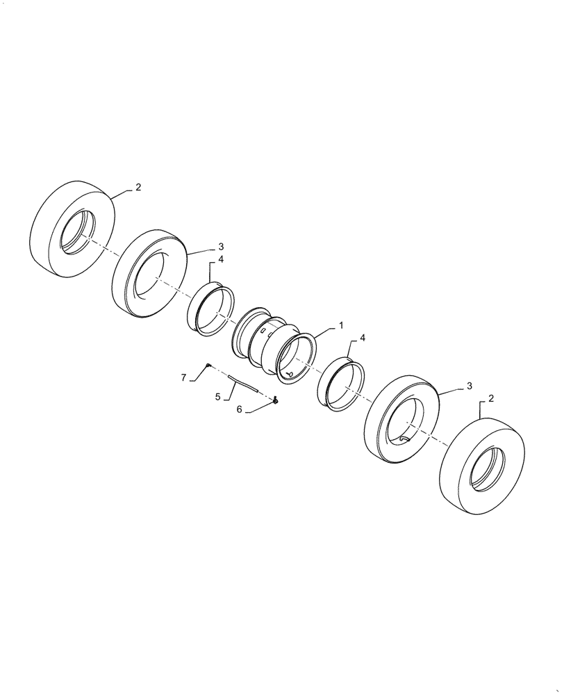 Схема запчастей Case DV210CD - (44.160.AD) - COMPACTOR WHEEL, ASSY (44) - WHEELS