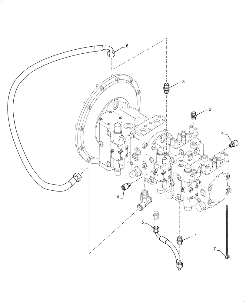 Схема запчастей Case DV210CD - (35.995.AB) - DRUM VIBRATION HYDRAULIC LINES - COMBI (35) - HYDRAULIC SYSTEMS