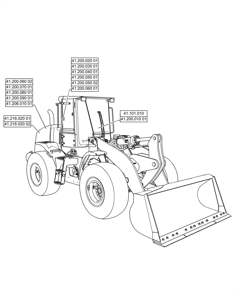 Схема запчастей Case 1121G - (41.000.00) - SECTION INDEX - STEERING (41) - STEERING