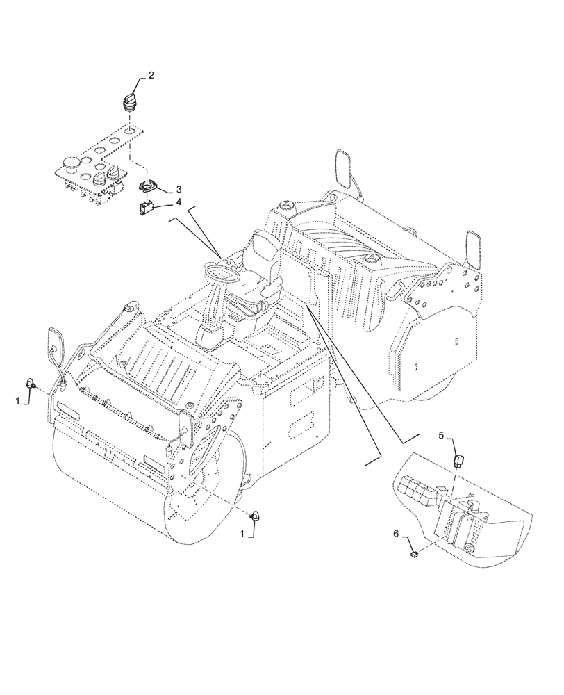 Схема запчастей Case DV209CD - (55.404.BS[04]) - CAB WORK LIGHT LOWER EXTERNAL - COMBI (55) - ELECTRICAL SYSTEMS
