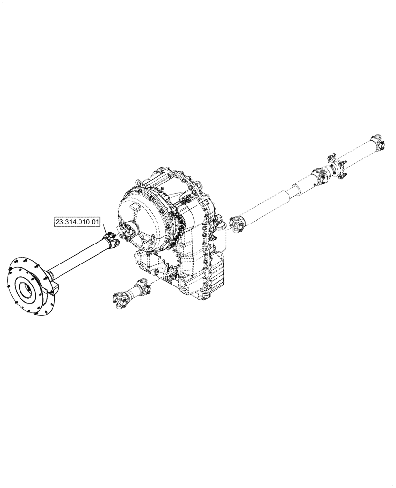 Схема запчастей Case 1121G - (23.000.00) - SECTION INDEX - FOUR WHEEL DRIVE SYSTEM (23) - FOUR WHEEL DRIVE SYSTEM