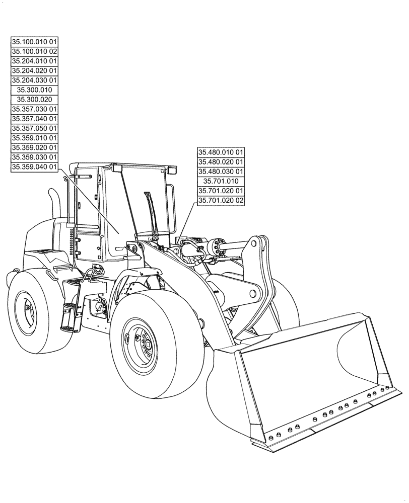Схема запчастей Case 1121G - (35.000.00) - SECTION INDEX - HYDRAULIC SYSTEMS (35) - HYDRAULIC SYSTEMS