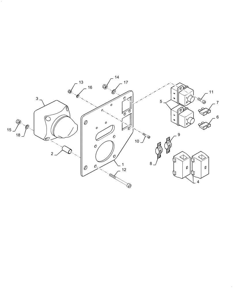 Схема запчастей Case DV209CD - (55.100.DO[01]) - CAB FUSE HOLDER - COMBI - BSN NGNTX2003 (55) - ELECTRICAL SYSTEMS
