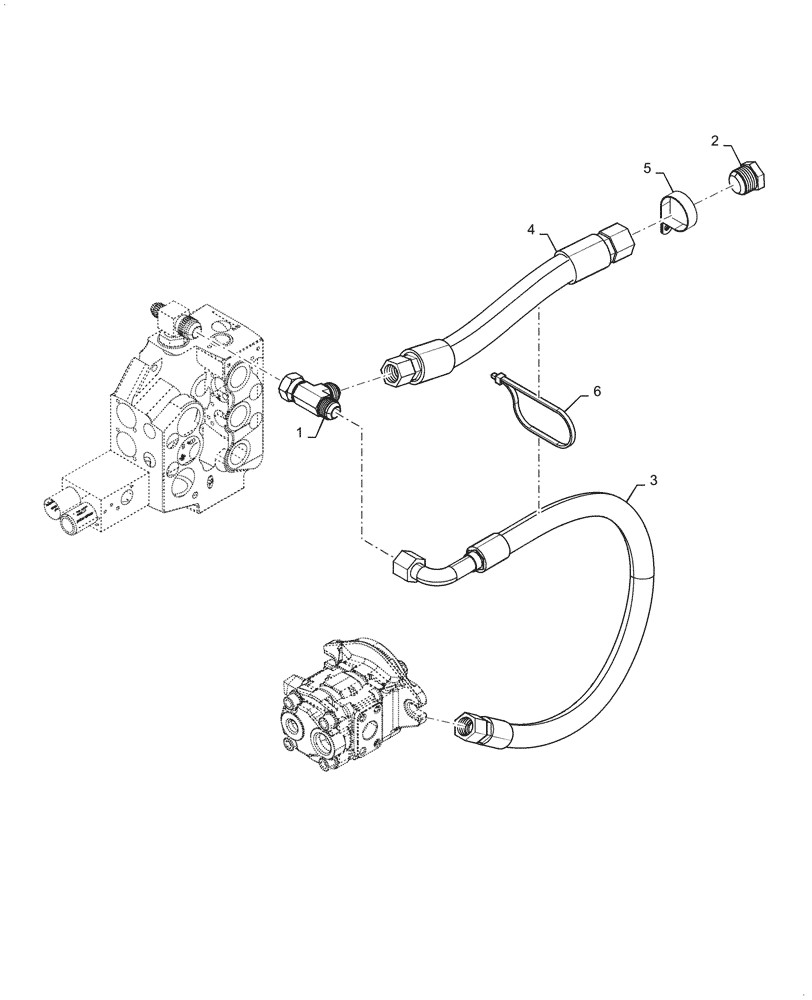 Схема запчастей Case SV340 - (35.525.050) - HYDRAULIC VALVE SUPPLY LINES MECH-EH, EU (35) - HYDRAULIC SYSTEMS
