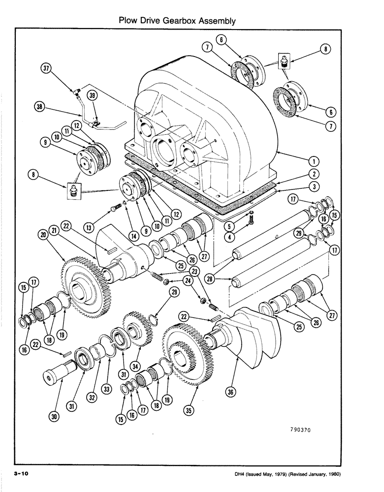 Схема запчастей Case DH4 - (3-10) - PLOW DRIVE GEARBOX ASSEMBLY (89) - TOOLS