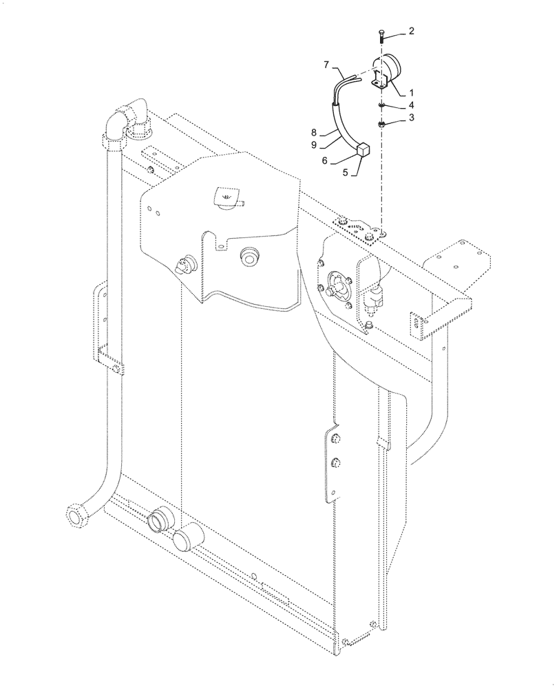 Схема запчастей Case SV208D - (55.408.020[01]) - BACKUP ALARM (55) - ELECTRICAL SYSTEMS