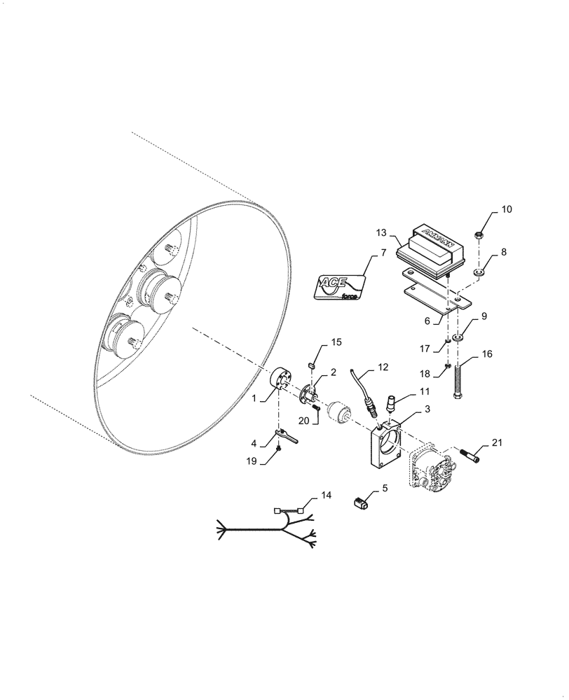 Схема запчастей Case DV23CC - (55.952.AC) - ACE INSTALLATION, COMBI (55) - ELECTRICAL SYSTEMS