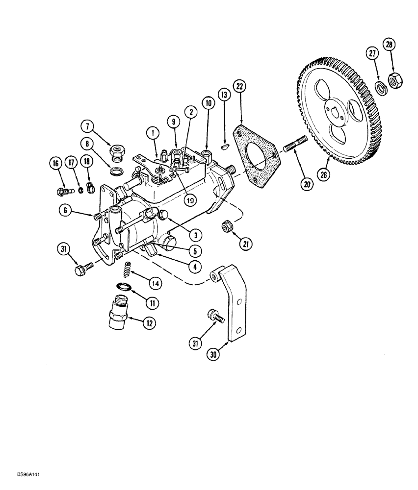 Схема запчастей Case 760 - (03-010) - FUEL INJECTION PUMP AND DRIVE, 4-390 ENGINE (10) - ENGINE