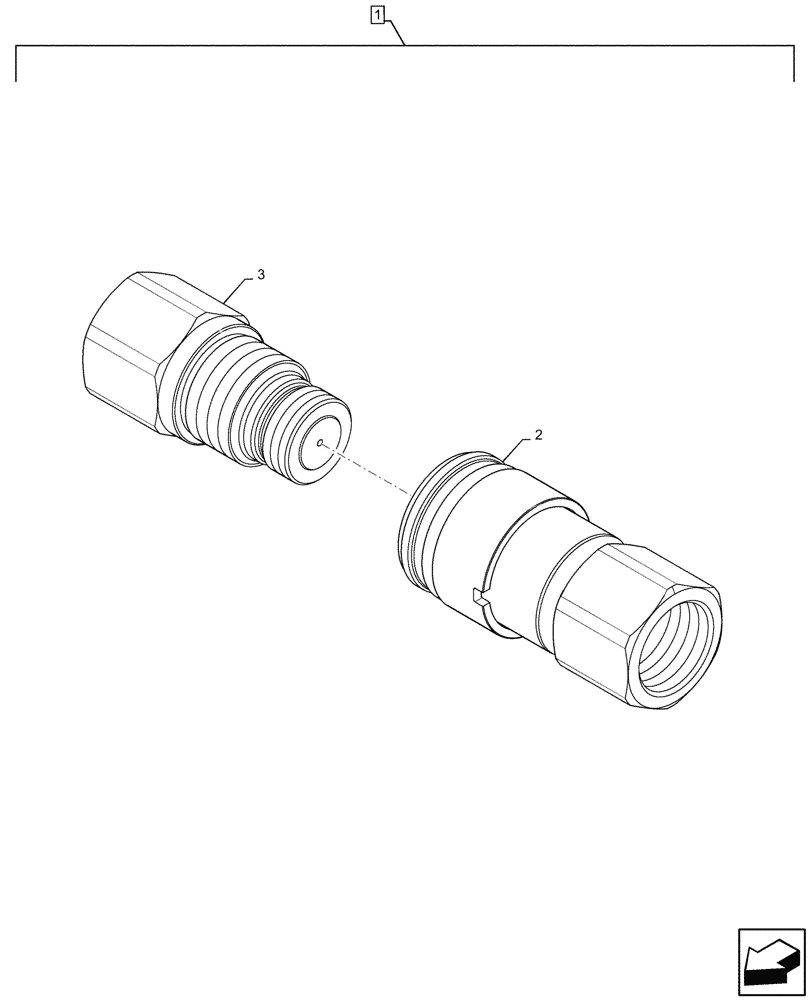 Схема запчастей Case 580N - (88.100.35[21]) - DIA KIT, AUXILIARY QUICK DISCONNECT (88) - ACCESSORIES