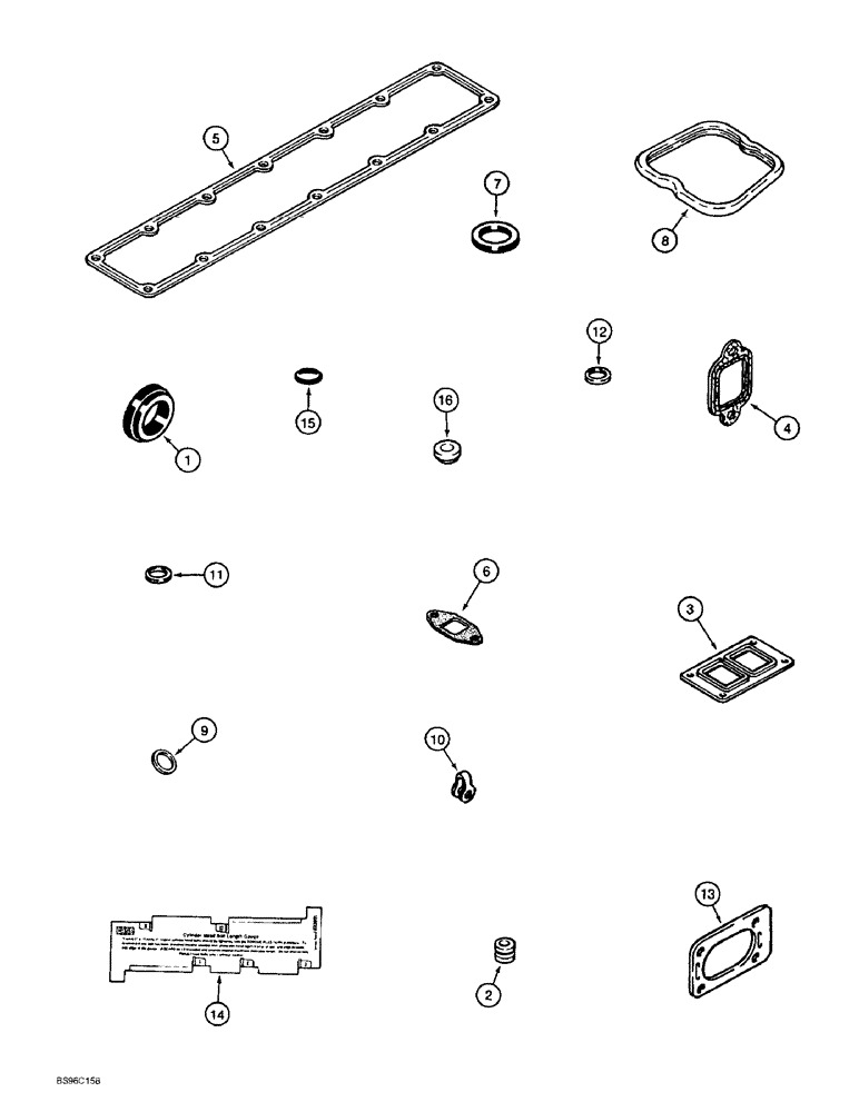 Схема запчастей Case 621B - (2-44) - GASKET KITS, 6T-590 ENGINE, PRIOR TO LOADER P.I.N. JEE0053350, VALVE GRIND (02) - ENGINE