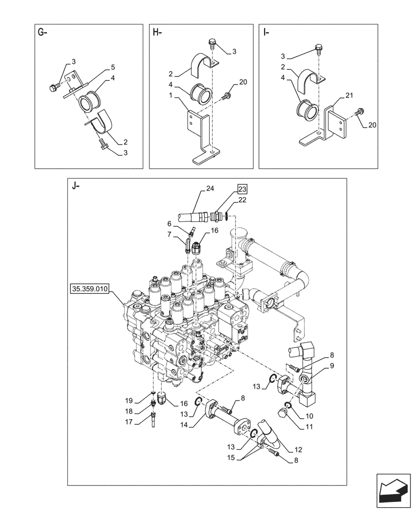 Схема запчастей Case CX750D RTC ME - (35.360.380) - VAR - 461563 - HAMMER CIRCUIT, LINES, HIGH FLOW, W/ ELECTRICAL PROPORTIONAL CONTROL (35) - HYDRAULIC SYSTEMS