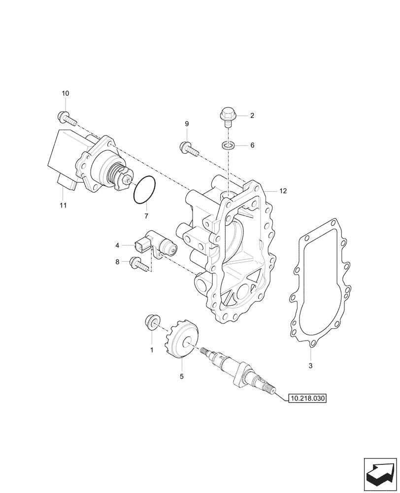 Схема запчастей Case CX33C - (10.220.010) - SPEED GOVERNOR (10) - ENGINE