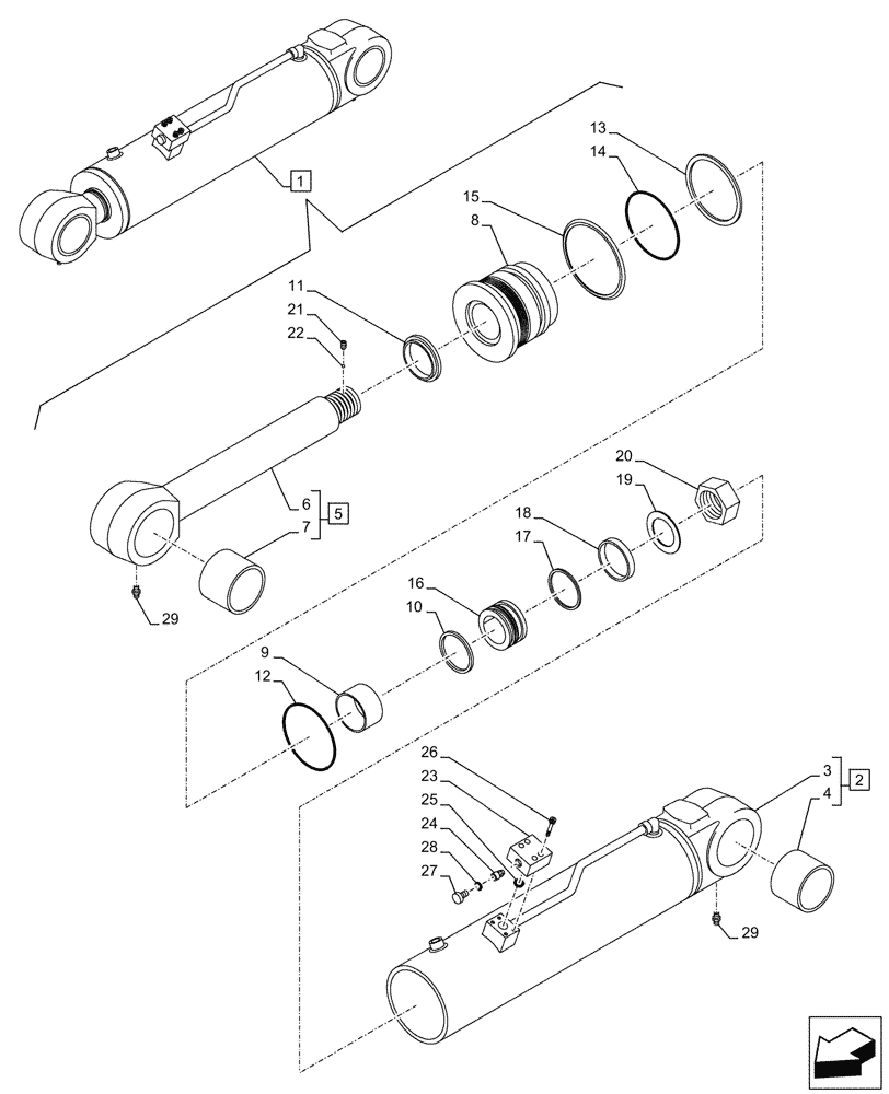 Схема запчастей Case CX750D RTC - (39.140.070) - VAR - 481263 - HYDRAULIC CYLINDER, COUNTERWEIGHT, COMPONENTS (39) - FRAMES AND BALLASTING