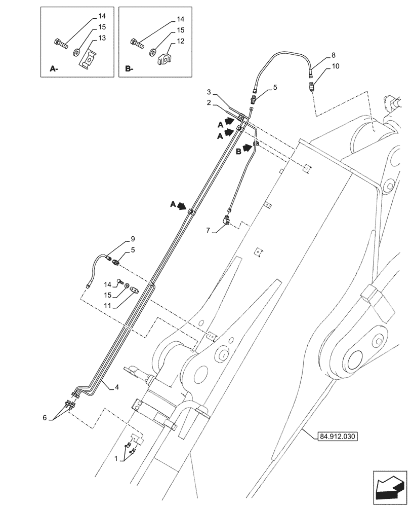 Схема запчастей Case CX750D RTC - (71.460.040) - VAR - 781677 - ARM, LUBRIFICATION LINE (71) - LUBRICATION SYSTEM