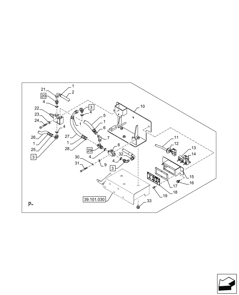 Схема запчастей Case CX750D RTC ME - (39.140.050) - VAR - 481263 - LINES, HYDRAULIC, COUNTERWEIGHT (39) - FRAMES AND BALLASTING