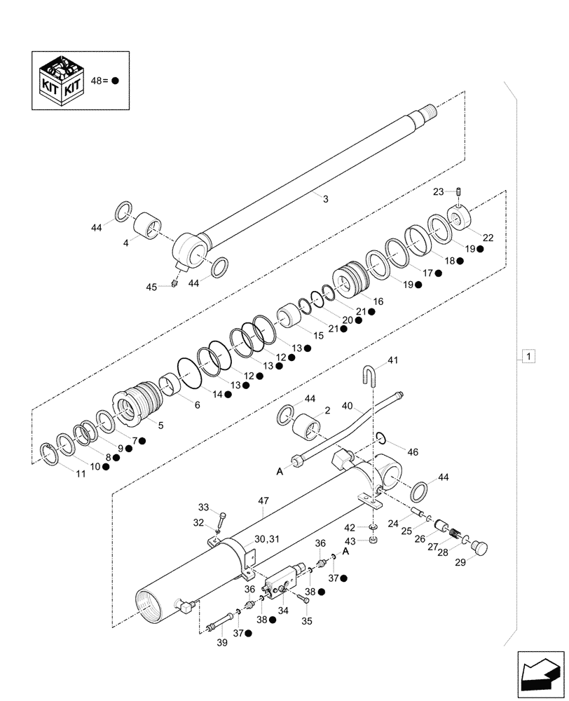 Схема запчастей Case CX60C - (35.737.020) - VAR - 747081 - DIPPER CYLINDER, SAFETY VALVE, COMPONENTS (35) - HYDRAULIC SYSTEMS