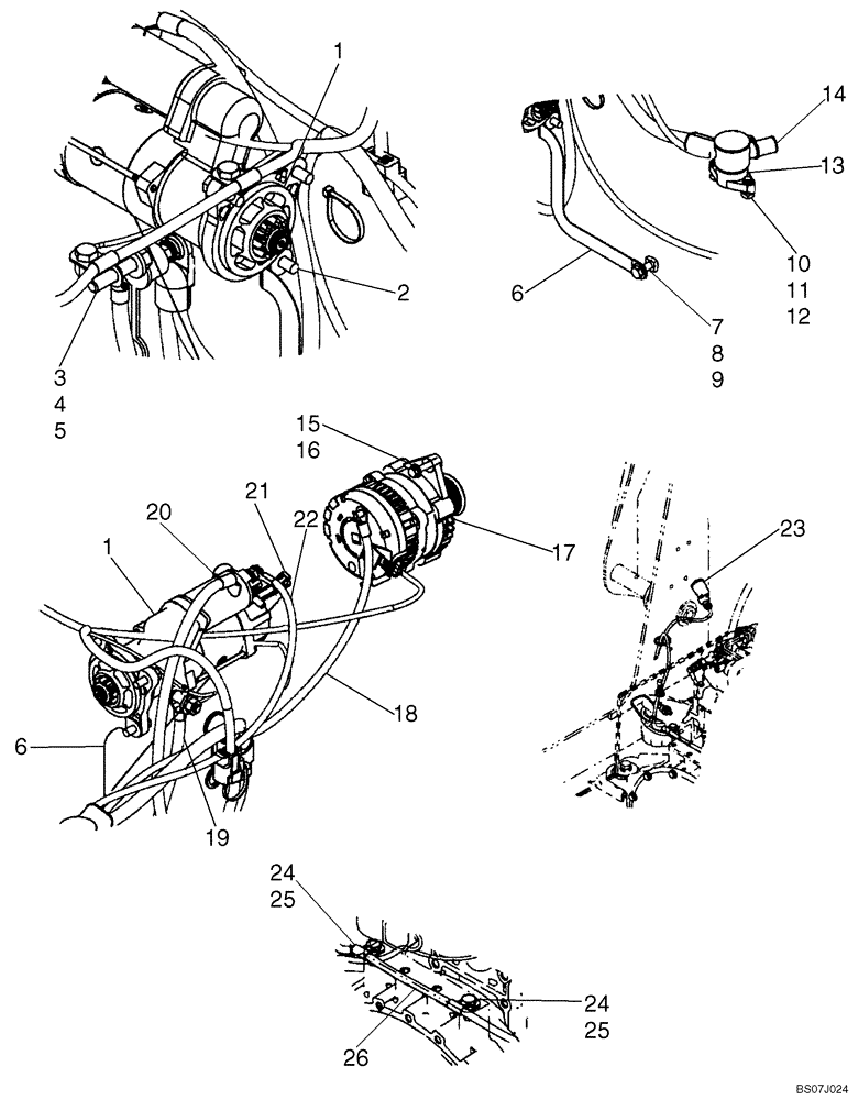 Схема запчастей Case 420 - (04-04) - ENGINE - ELECTRICAL (420) (04) - ELECTRICAL SYSTEMS