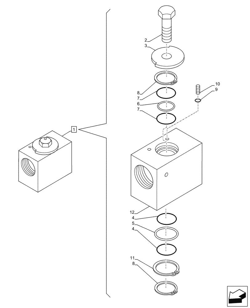 Схема запчастей Case CX245D - (35.360.230) - VAR - 461863 - ARM, STOP VALVE, CLAMSHELL BUCKET, ROTATION, W/ ELECTRICAL PROPORTIONAL CONTROL, COMPONENTS (35) - HYDRAULIC SYSTEMS