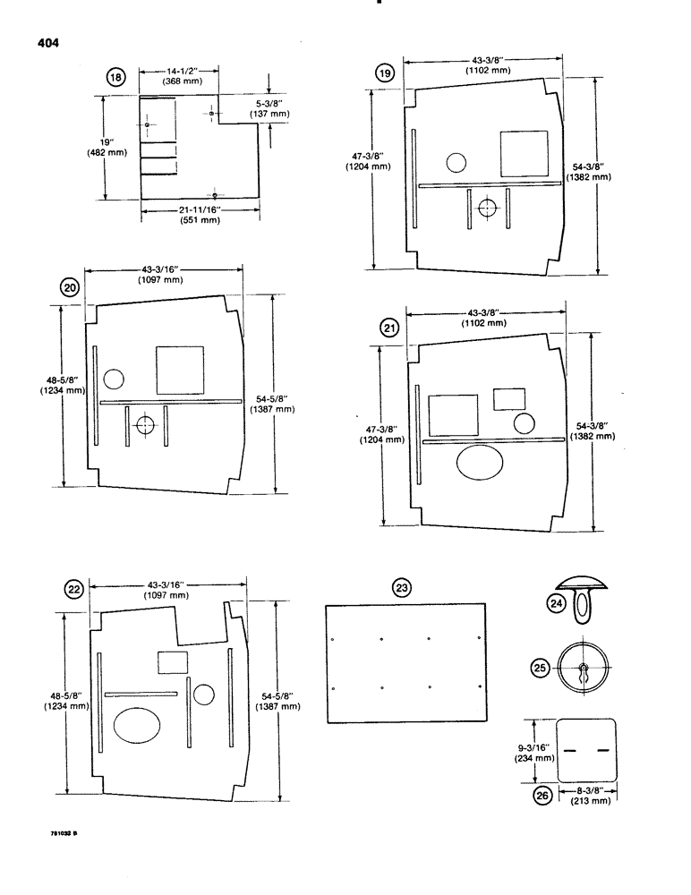 Схема запчастей Case 1150C - (404) - NOISE REDUCTION PADS (09) - CHASSIS/ATTACHMENTS