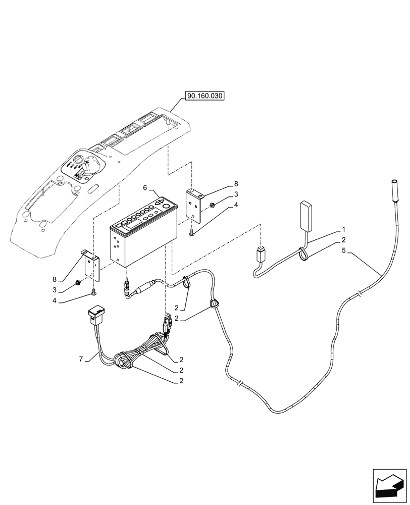 Схема запчастей Case CX245D - (55.512.020) - RADIO (55) - ELECTRICAL SYSTEMS