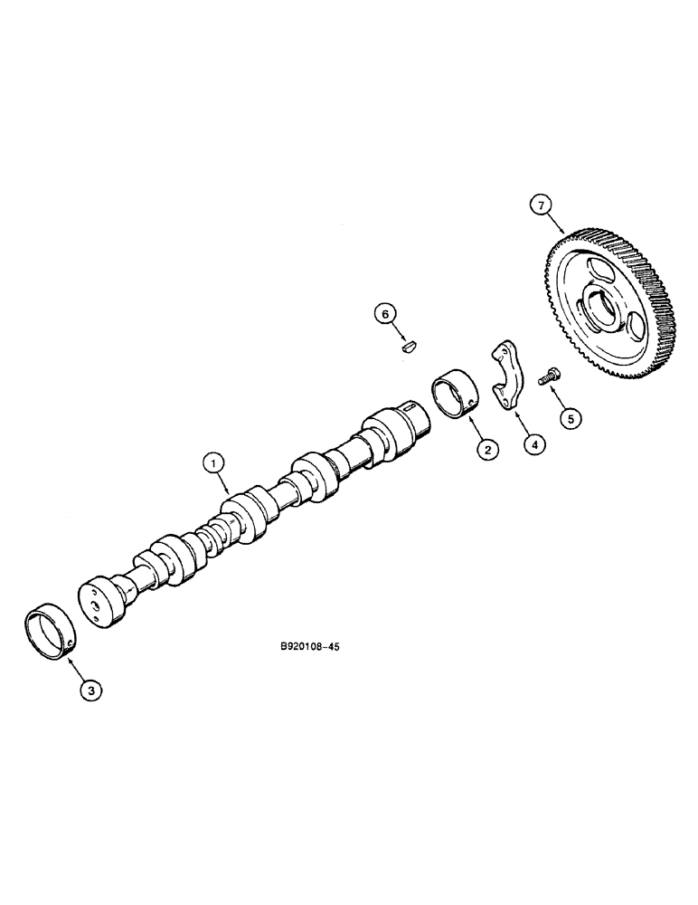 Схема запчастей Case 688C - (2-46) - CAMSHAFT (01) - ENGINE