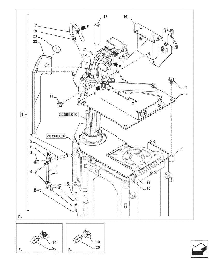 Схема запчастей Case CX245D SR LC - (10.500.030) - DEF/ADBLUE™ TANK, COMPONENTS (10) - ENGINE
