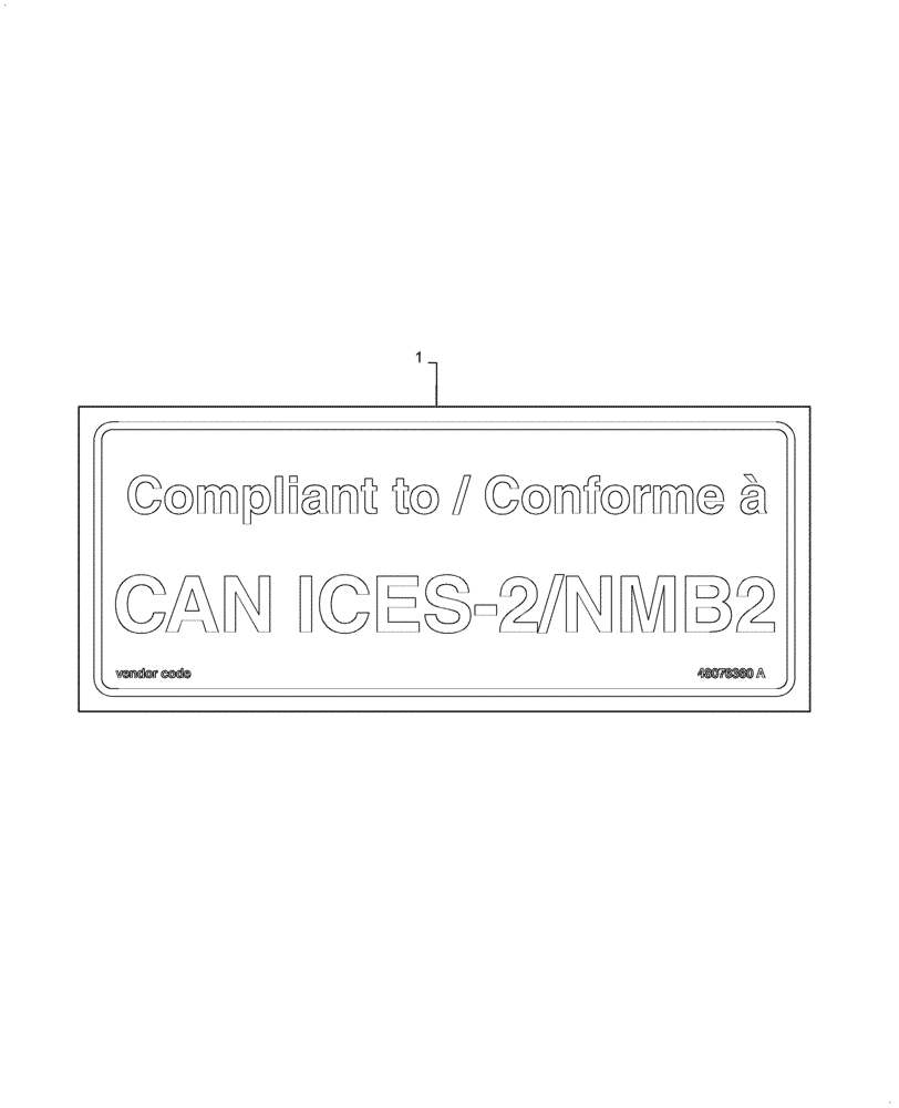 Схема запчастей Case 2050M XLT BD - (90.108.040) - DECAL, CANADA COMPLIANT - CAN ICES-2/NMB2 (90) - PLATFORM, CAB, BODYWORK AND DECALS