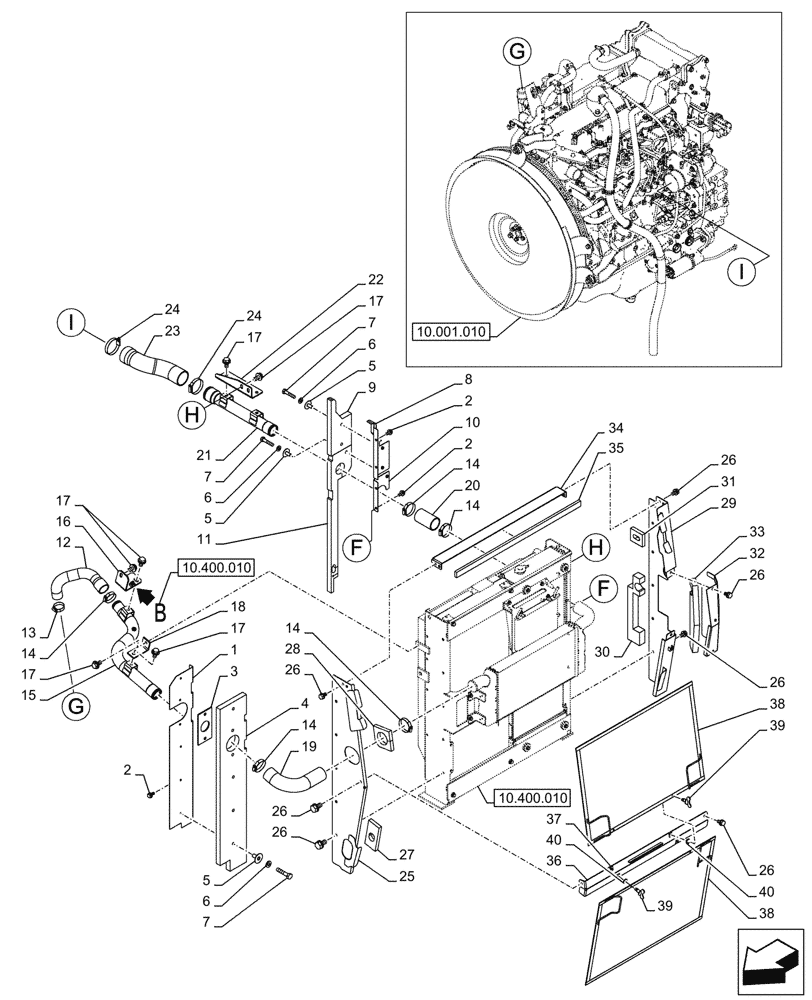 Схема запчастей Case CX290D LC MH - (10.310.010) - AFTERCOOLER LINE (10) - ENGINE