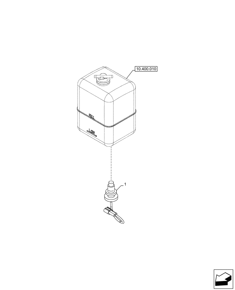 Схема запчастей Case CX290D LC SL - (55.012.010) - EXPANSION TANK, LEVEL, SENSOR (55) - ELECTRICAL SYSTEMS