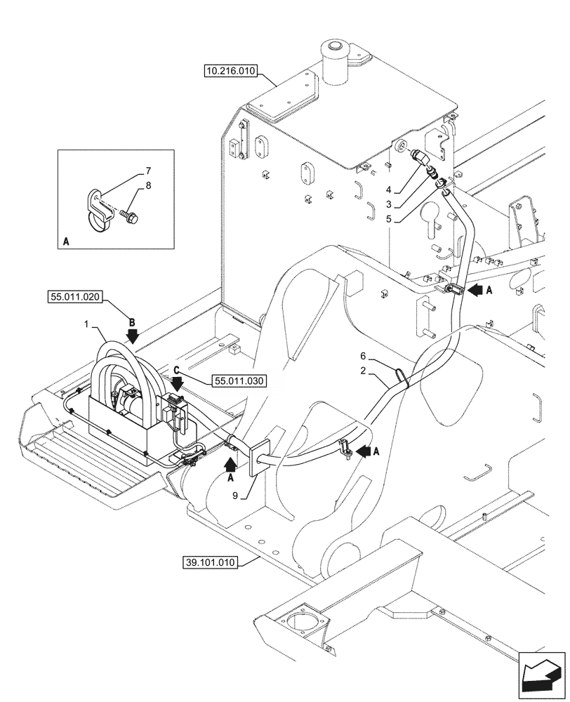 Схема запчастей Case CX290D LC MH - (10.210.010) - VAR - 481257 - FUEL TRANSFER PUMP, SUPPLY LINE (10) - ENGINE