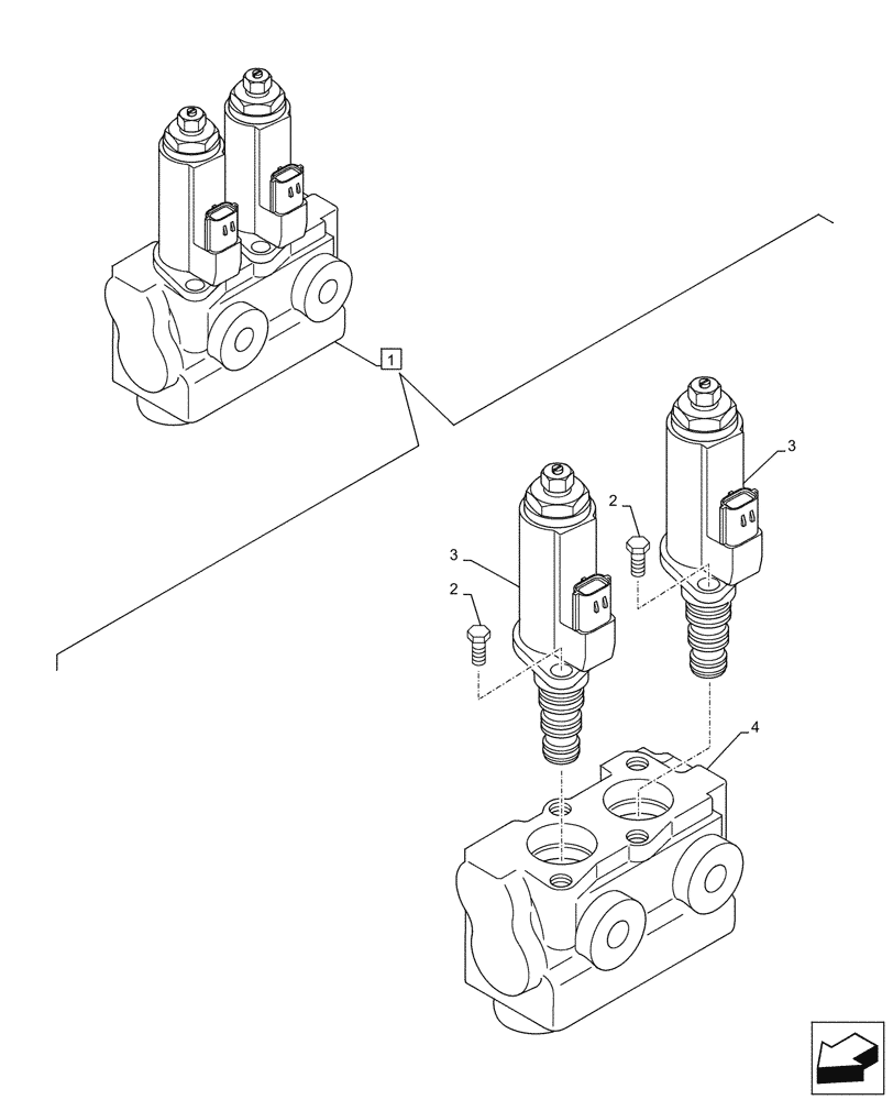 Схема запчастей Case CX290D LC MH - (35.360.090) - VAR - 461872 - SOLENOID VALVE, HAMMER CIRCUIT, SHEARS, HIGH FLOW, W/ ELECTRICAL PROPORTIONAL CONTROL (35) - HYDRAULIC SYSTEMS