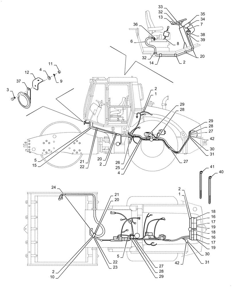 Схема запчастей Case SV216 - (55.100.03[01]) - WIRING INSTALLATION - NARROW VERSION - ASN NENTD3490 (55) - ELECTRICAL SYSTEMS
