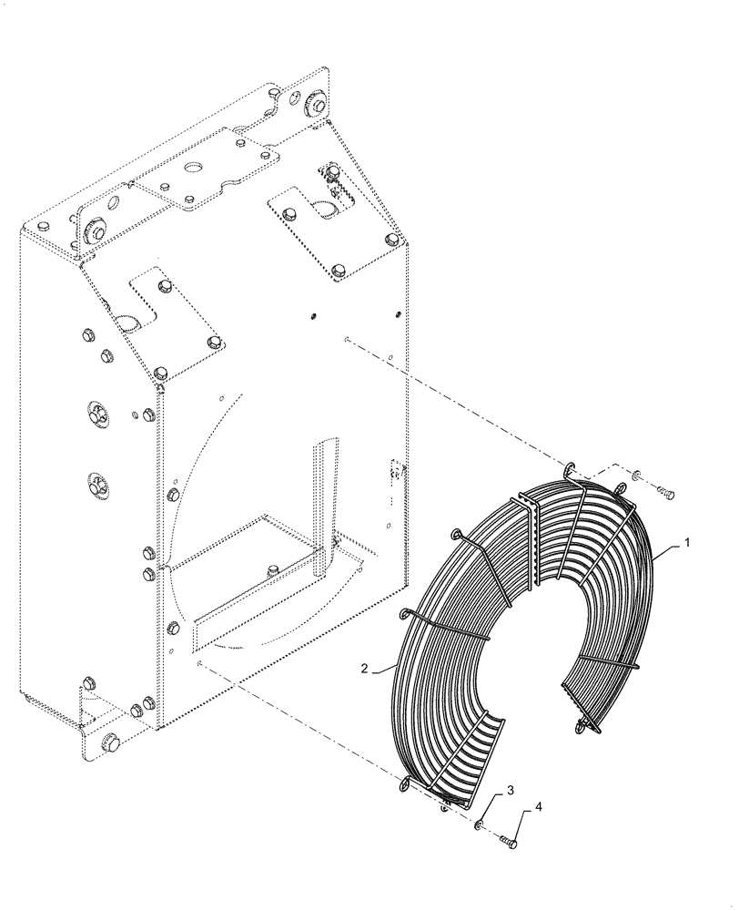 Схема запчастей Case 850M LT - (10.414.020) - FAN GUARD (10) - ENGINE