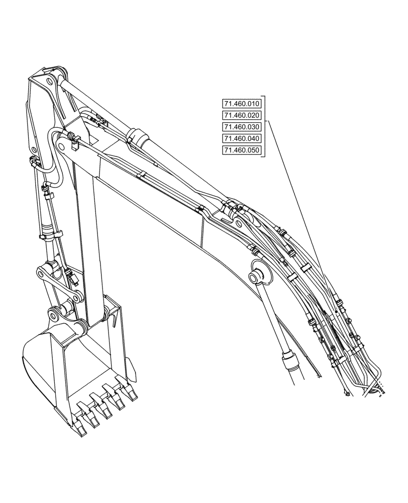Схема запчастей Case CX750D RTC - (71.000.000) - SECTION INDEX - LUBRICATION SYSTEM (71) - LUBRICATION SYSTEM