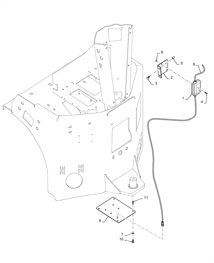 Схема запчастей Case DV23CC - (55.512.BQ) - ASPHALT TEMPERATURE SENSOR (55) - ELECTRICAL SYSTEMS