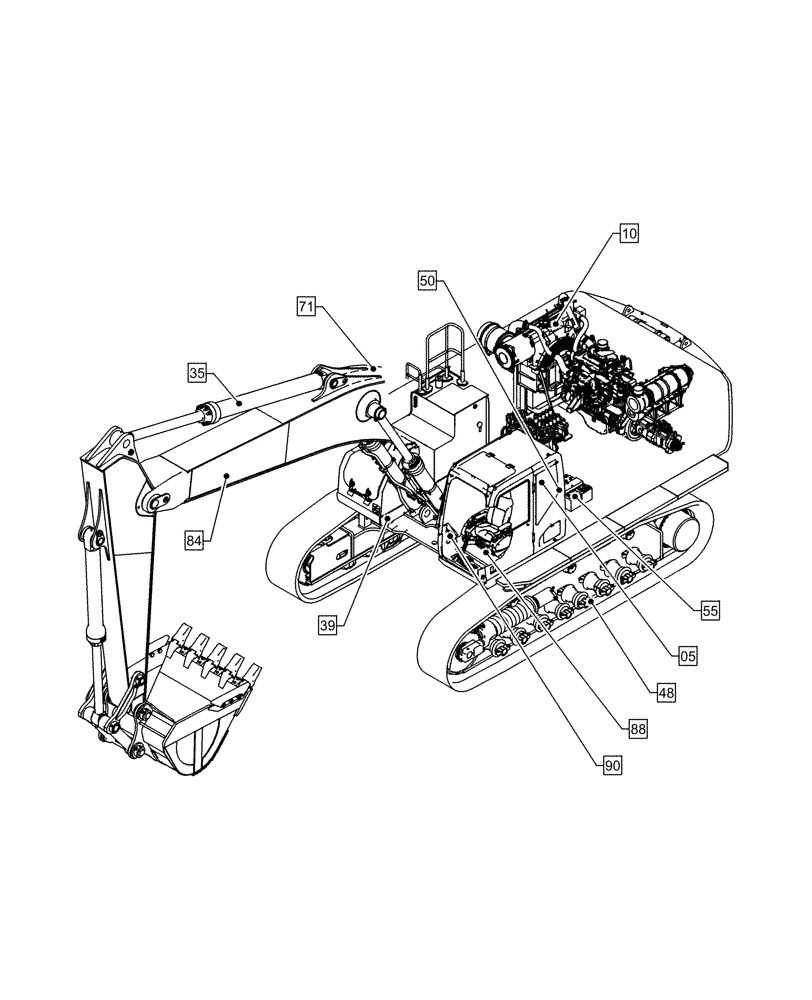 Схема запчастей Case CX750D RTC - (00.000.000) - PICTORIAL INDEX - MAIN SECTIONS (00) - GENERAL & PICTORIAL INDEX