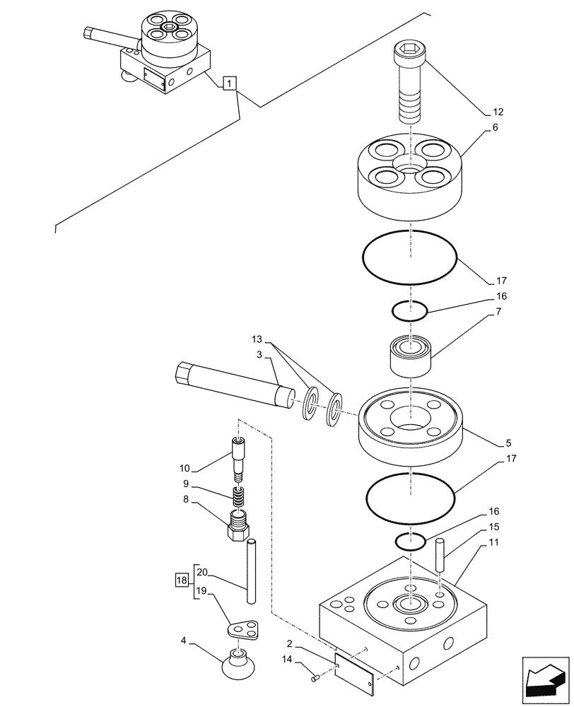 Схема запчастей Case CX290D LC SL - (35.359.070) - VAR - 461558 - VALVE, SELECTOR, CONTROL PATTERN SELECTION (35) - HYDRAULIC SYSTEMS