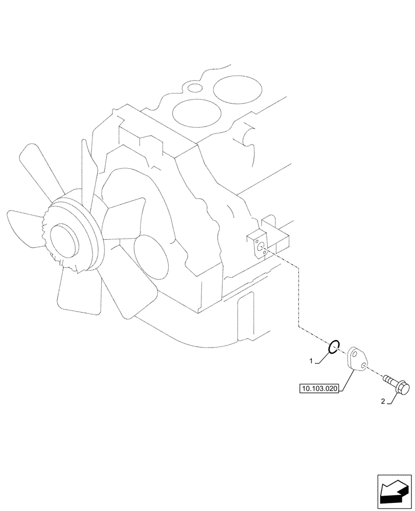 Схема запчастей Case AQ-6WG1XASS11 - (10.250.040) - TURBOCHARGER, RETURN LINE (10) - ENGINE