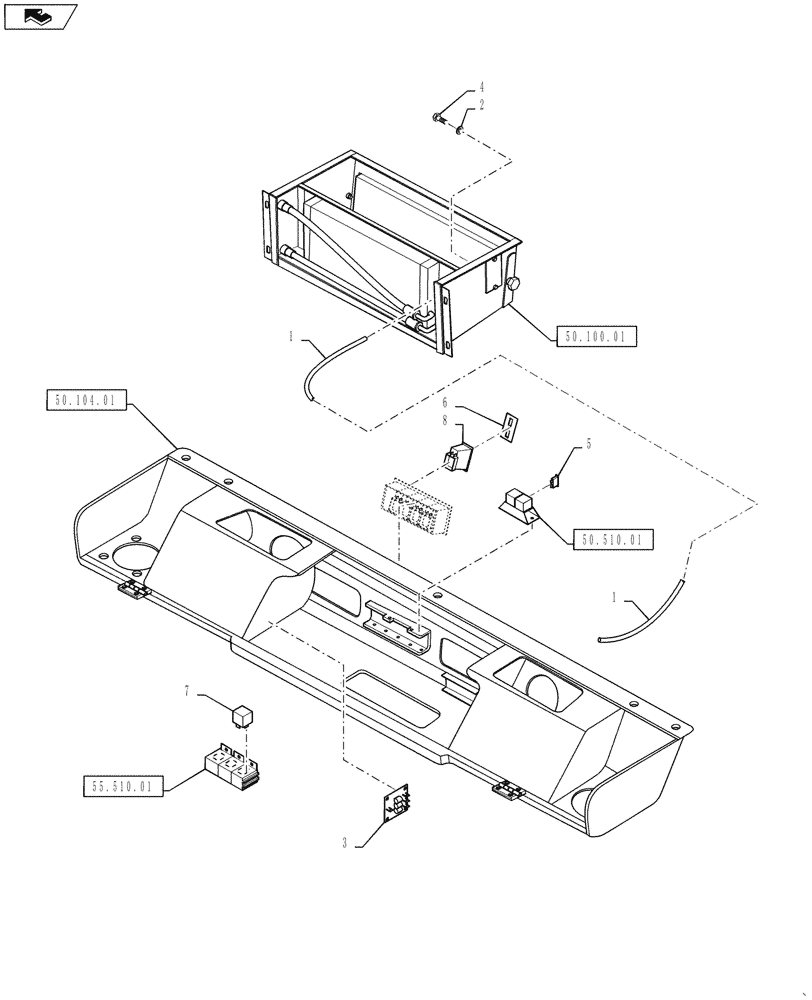 Схема запчастей Case DV207 - (55.512.03) - AIR CONDITIONER WIRING ASSY - ASN NFNTH2117 (55) - ELECTRICAL SYSTEMS