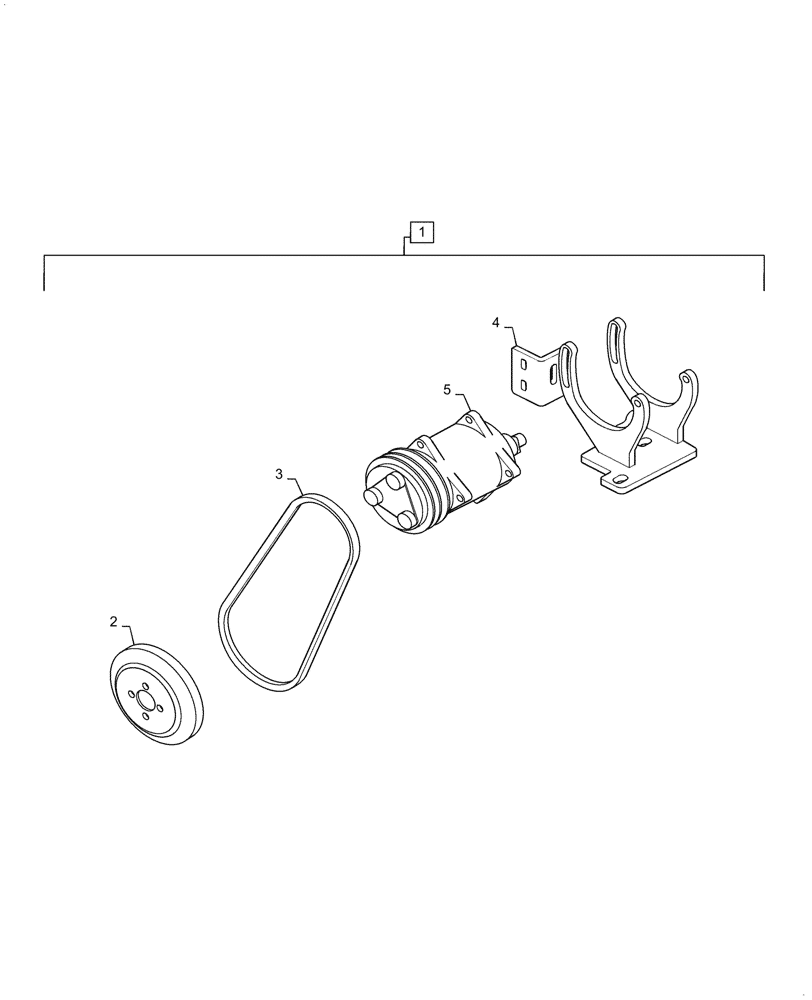 Схема запчастей Case SV208 - (09-71[04]) - AIR CONDITIONER, COMPRESSOR (09) - CHASSIS/ATTACHMENTS