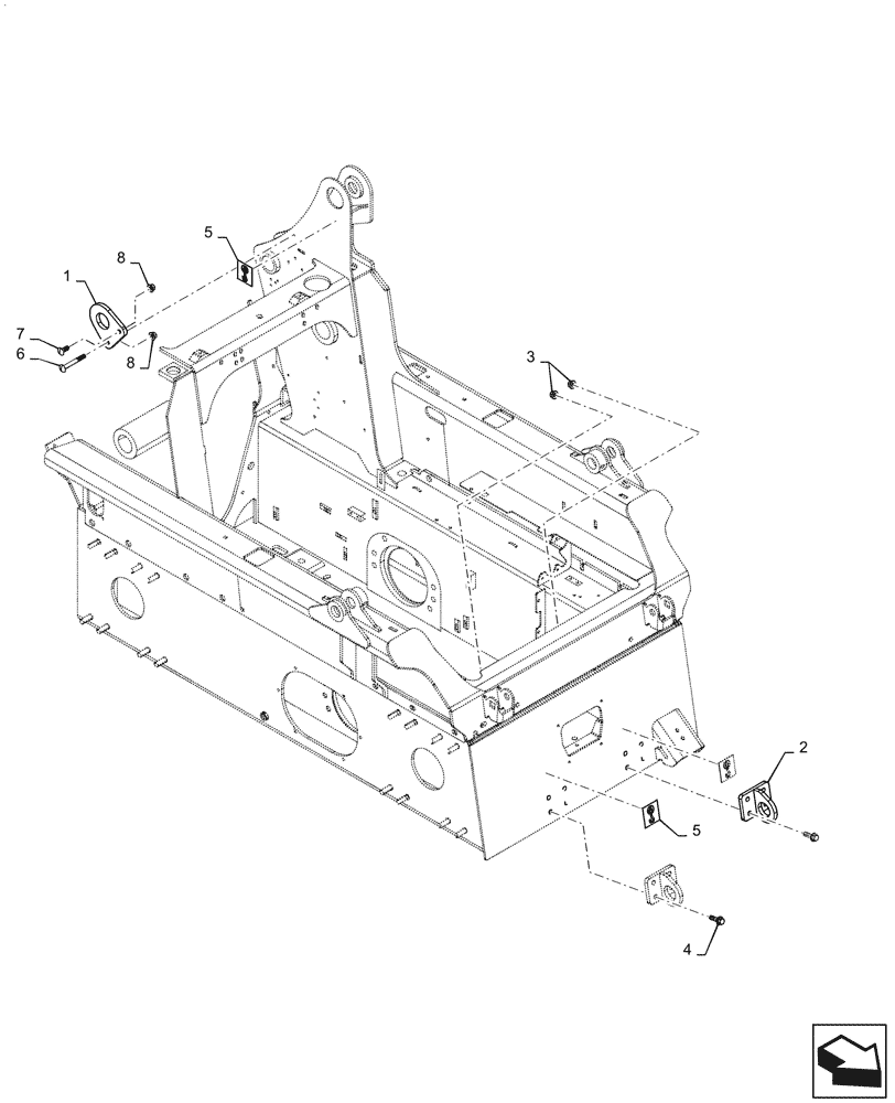 Схема запчастей Case TV380 - (39.100.020) - LIFT HOOKS, 4-POINT (39) - FRAMES AND BALLASTING