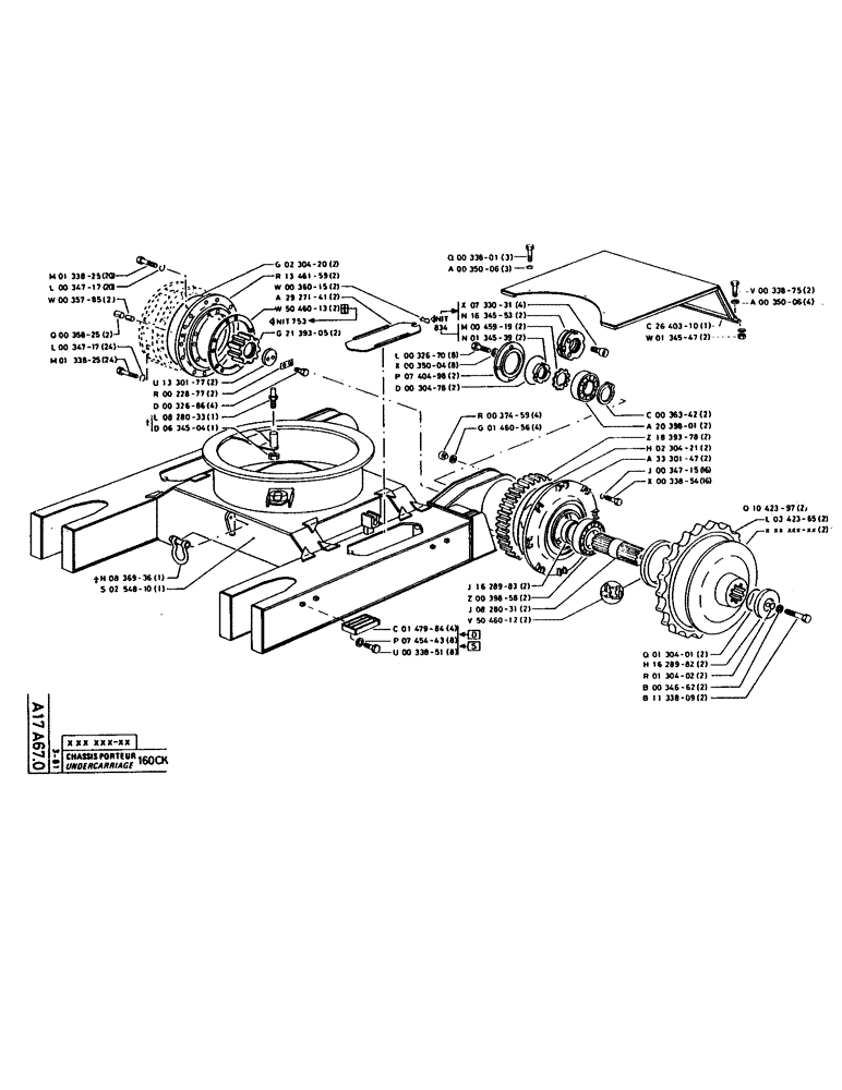 Схема запчастей Case 160CK - (030) - UNDERCARRIAGE (04) - UNDERCARRIAGE
