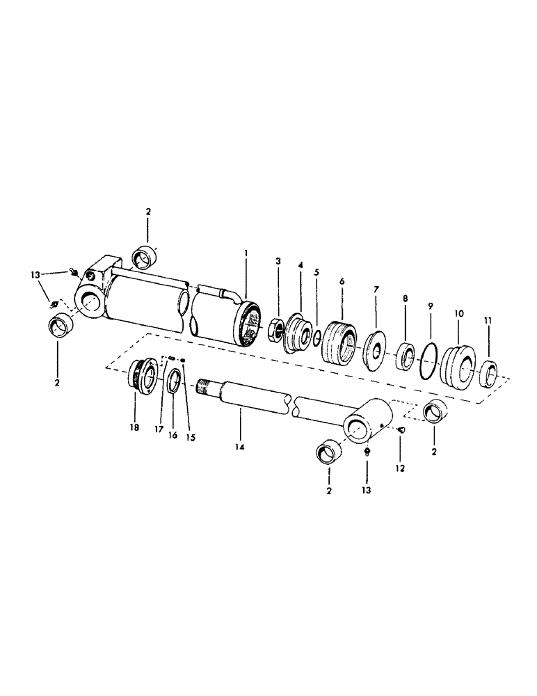 Схема запчастей Case 50 - (H02) - TOOL CYLINDER, (6.25" ID X 33.60 STROKE) (35) - HYDRAULIC SYSTEMS