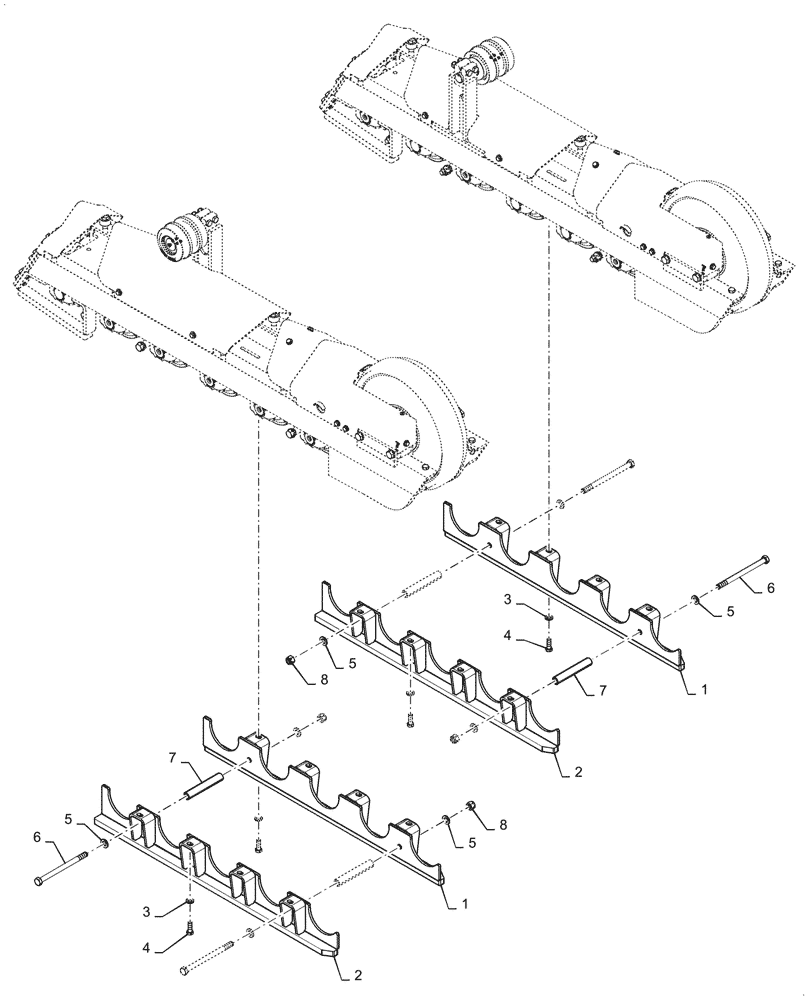 Схема запчастей Case 750M LT - (48.130.010) - VAR - 784524 - ROCK GUARD, CRAWLER TRACK ASSY (48) - TRACKS & TRACK SUSPENSION