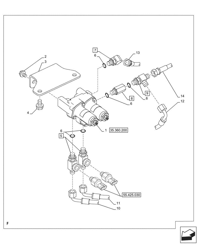 Схема запчастей Case CX145D SR LC W/BLADE - (35.360.090) - VAR - 461869 - HAMMER CIRCUIT, SHEARS, HIGH FLOW, W/ ELECTRICAL PROPORTIONAL CONTROL (35) - HYDRAULIC SYSTEMS