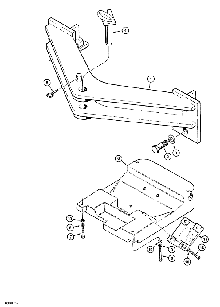 Схема запчастей Case 850G - (9-10) - DRAWBAR AND FRONT COUNTERWEIGHT (05) - UPPERSTRUCTURE CHASSIS