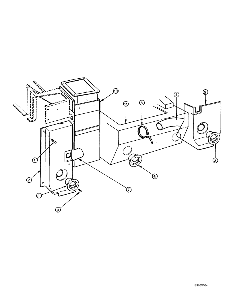 Схема запчастей Case 865 - (09.43A[00]) - CAB LOWER UPHOLSTERY LH/RH (SN N4AF04006 - ) (09) - CHASSIS