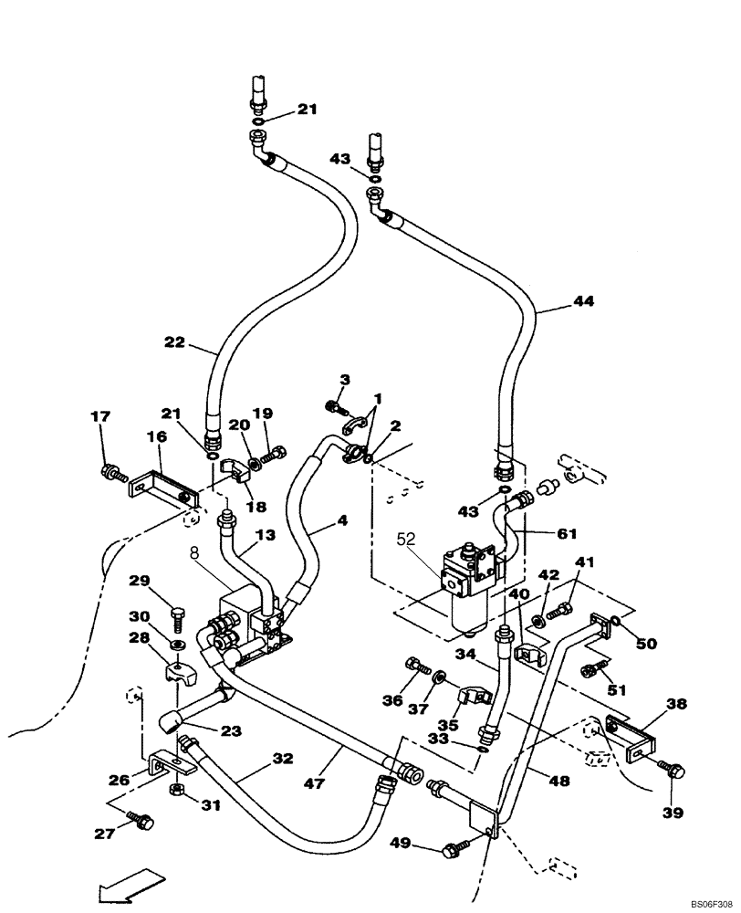 Схема запчастей Case CX160 - (08-48A) - HYDRAULICS, AUXILIARY - SINGLE ACTING CIRCUIT, TRIGGER ACTIVATED (DAC0716849 - ) (08) - HYDRAULICS