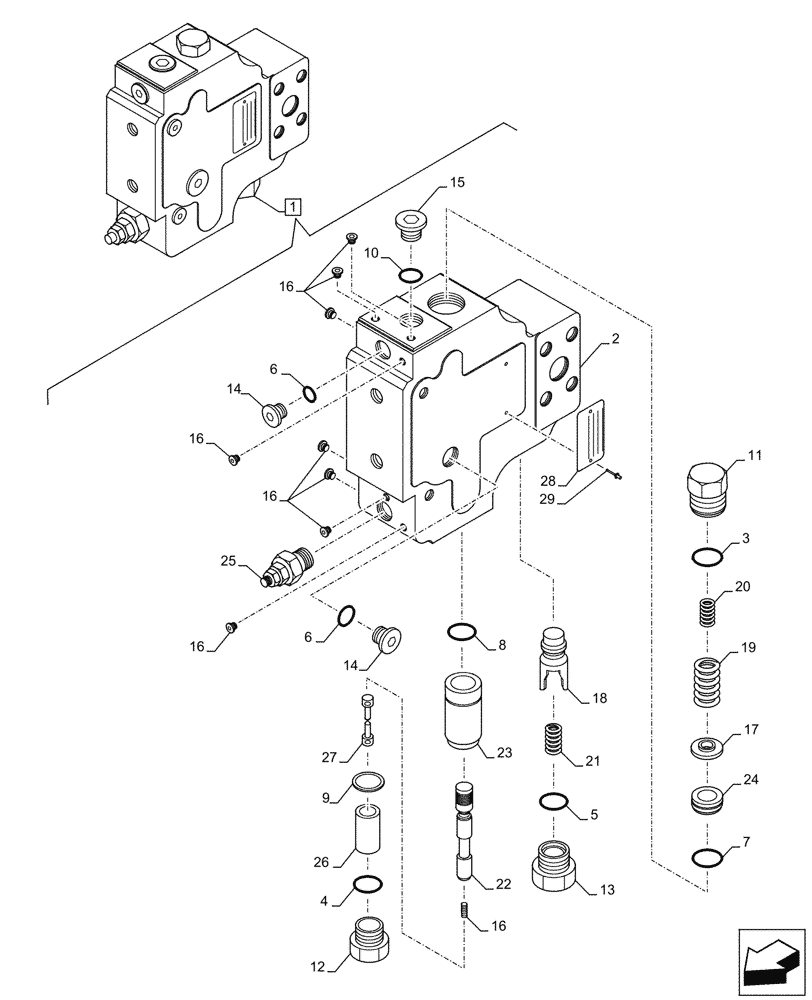 Схема запчастей Case CX145D SR LC W/BLADE - (35.737.090) - VAR - 481064 - ARM, CYLINDER, SAFETY VALVE, COMPONENTS (35) - HYDRAULIC SYSTEMS