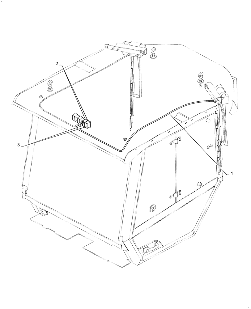 Схема запчастей Case DV207 - (55.510.02[01]) - REAR, WIPER, HARNESS (55) - ELECTRICAL SYSTEMS